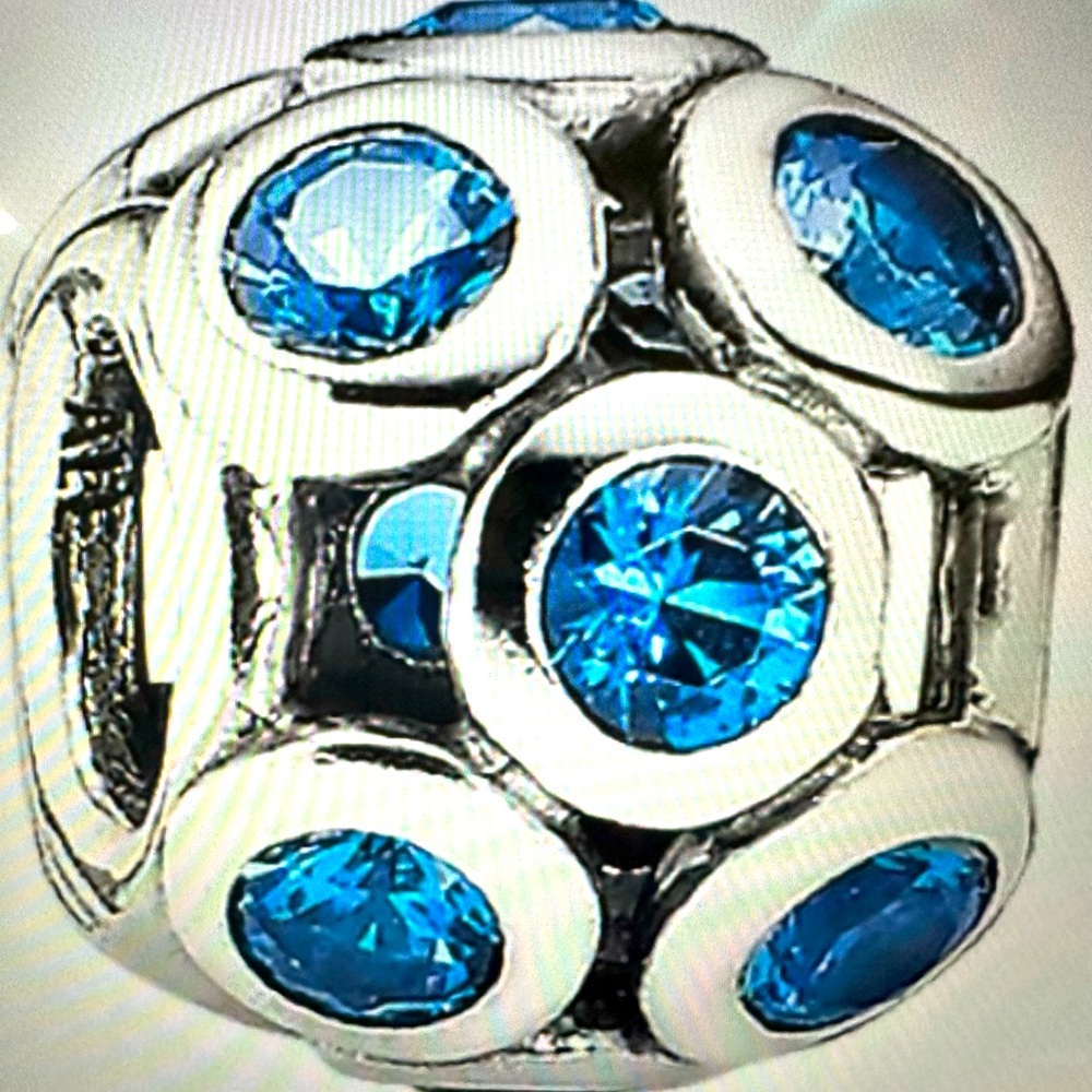 Pandora Whimsical Blue CZ Circles Charm.